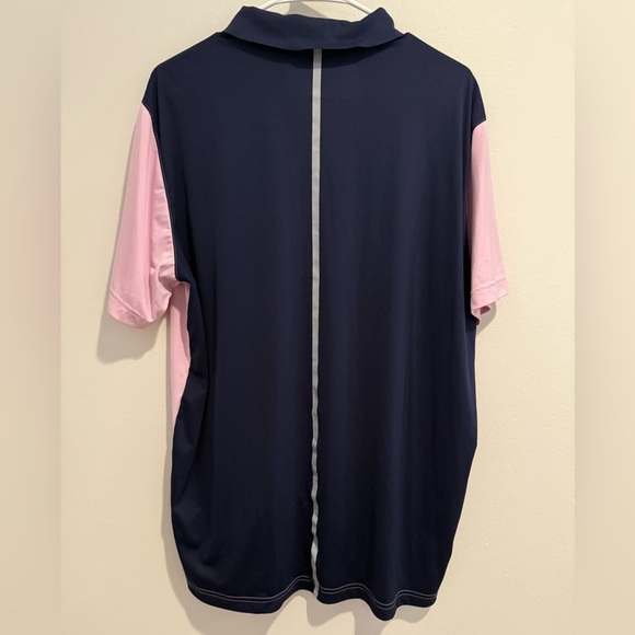PUMA BONDED COLORBLOCK GOLF POLO NAVY PINK SZ LARGE - Picture 9 of 14